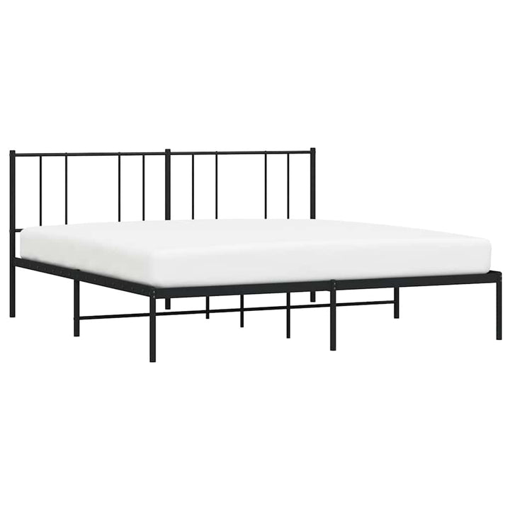 sengeramme med sengegavl 193x203 cm metal sort