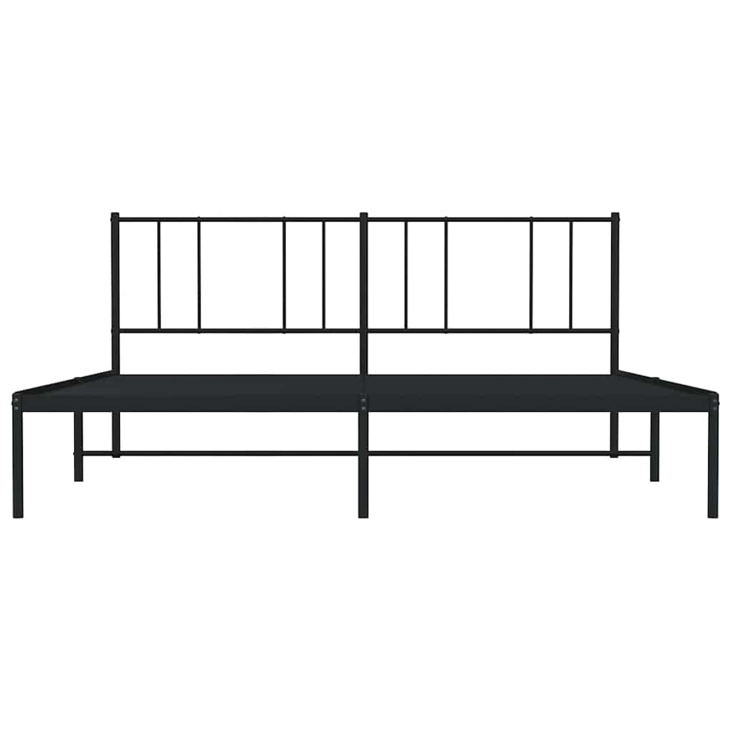 sengeramme med sengegavl 193x203 cm metal sort