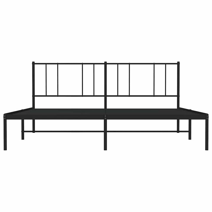 sengeramme med sengegavl 193x203 cm metal sort