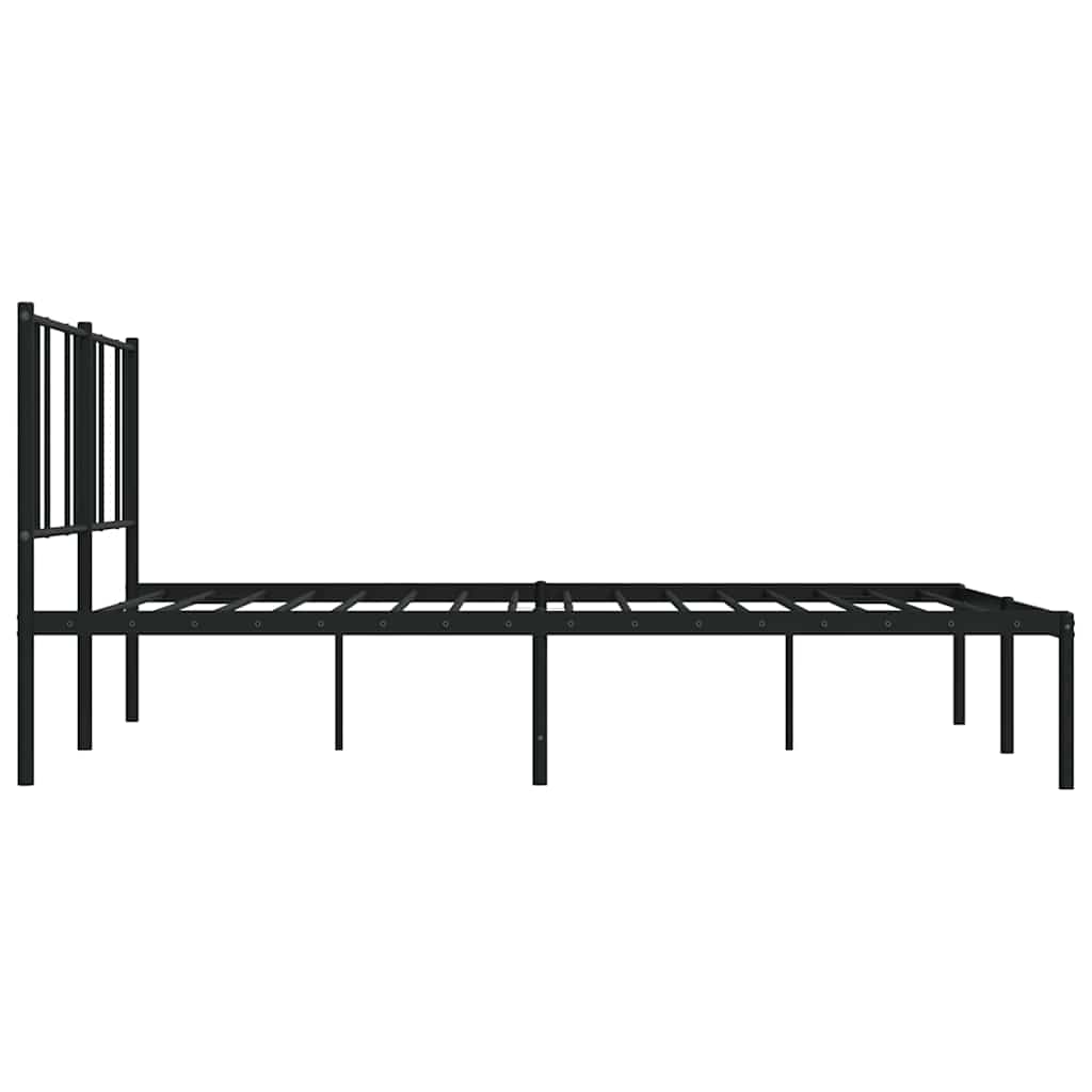 sengeramme med sengegavl 193x203 cm metal sort