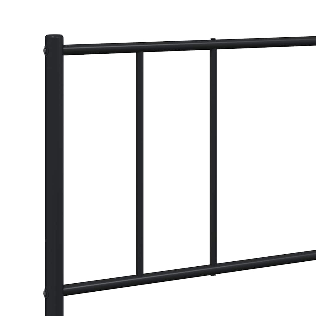 sengeramme med sengegavl 193x203 cm metal sort