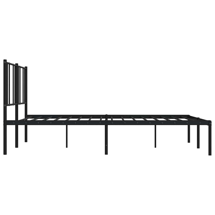 sengeramme med sengegavl 200x200 cm metal sort