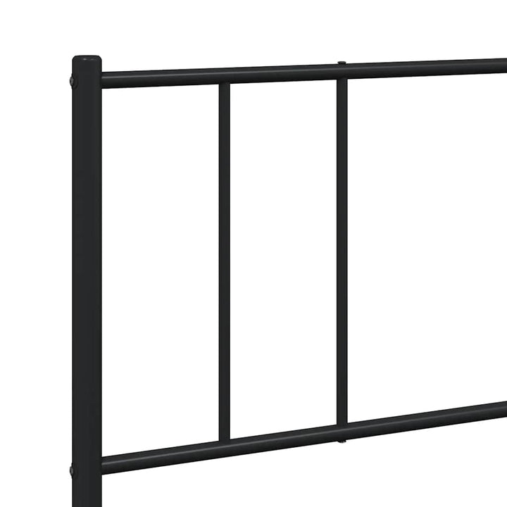 sengeramme med sengegavl 200x200 cm metal sort