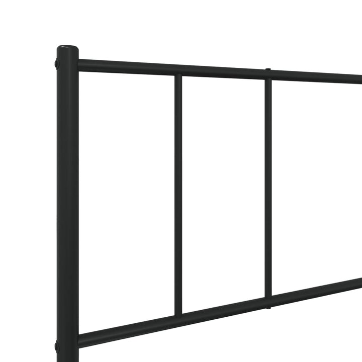 sengeramme med sengegavl og fodgærde 107x203 cm metal sort