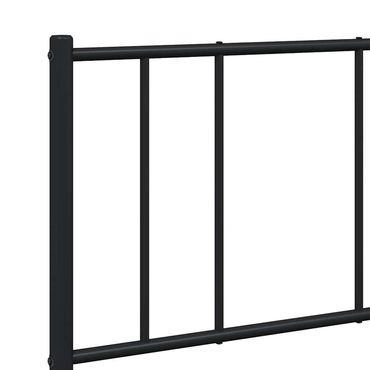 sengeramme med sengegavl og fodgærde 120x190 cm metal sort