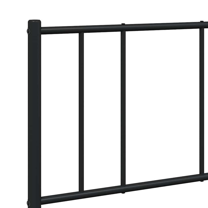 sengeramme med sengegavl og fodgærde 120x200 cm metal sort