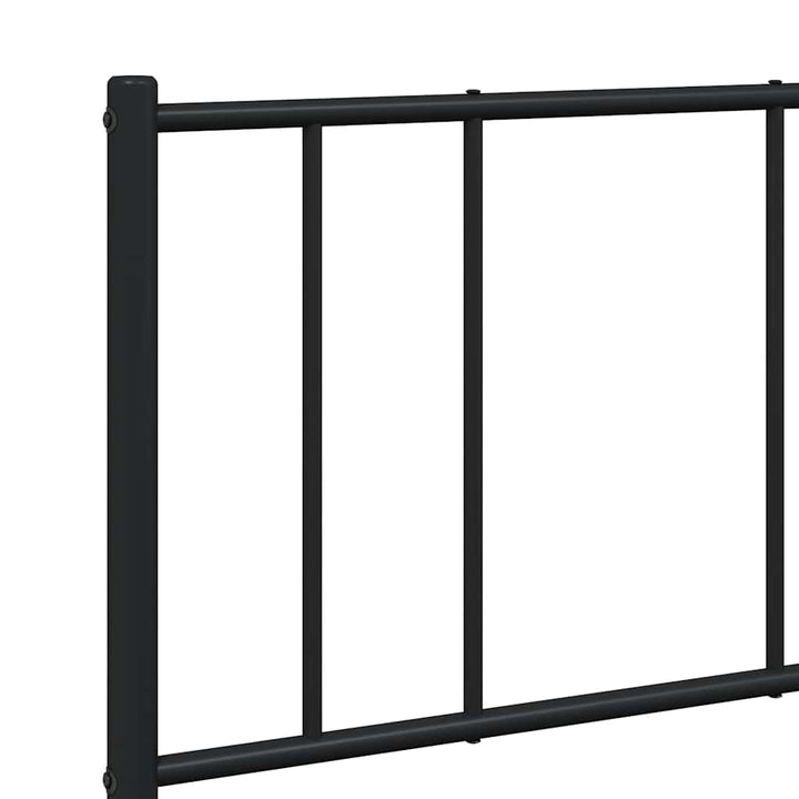 sengeramme med sengegavl og fodgærde 150x200 cm metal sort