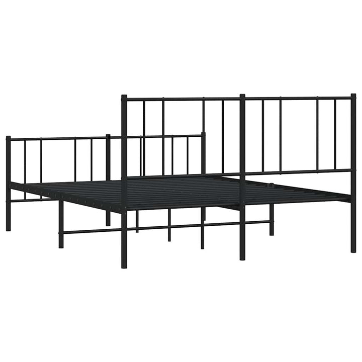sengeramme uden madras med fodgærde 160x200 cm sort