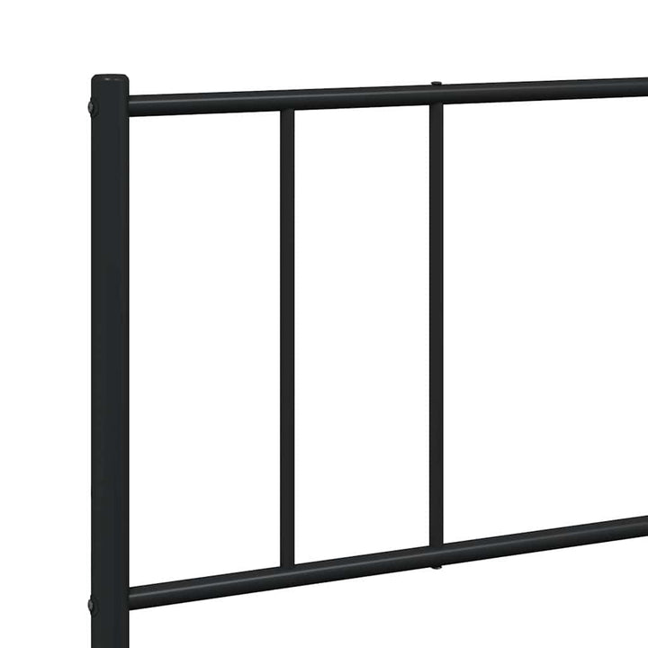 sengeramme med sengegavl og fodgærde 193x203 cm metal sort