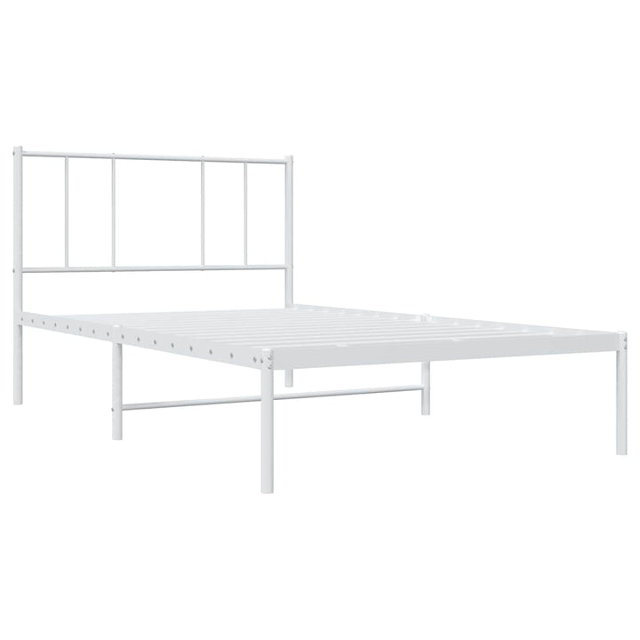 sengeramme uden madras med hovedgærde 75x190 cm hvid