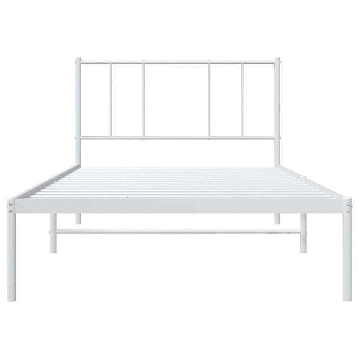 sengeramme uden madras med hovedgærde 75x190 cm hvid