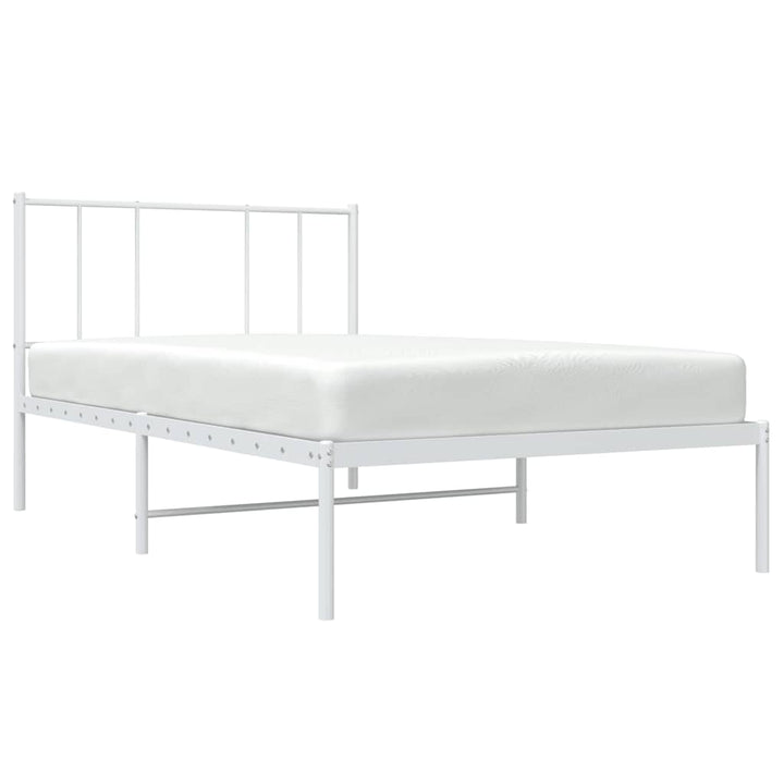 sengeramme med sengegavl 80x200 cm metal hvid