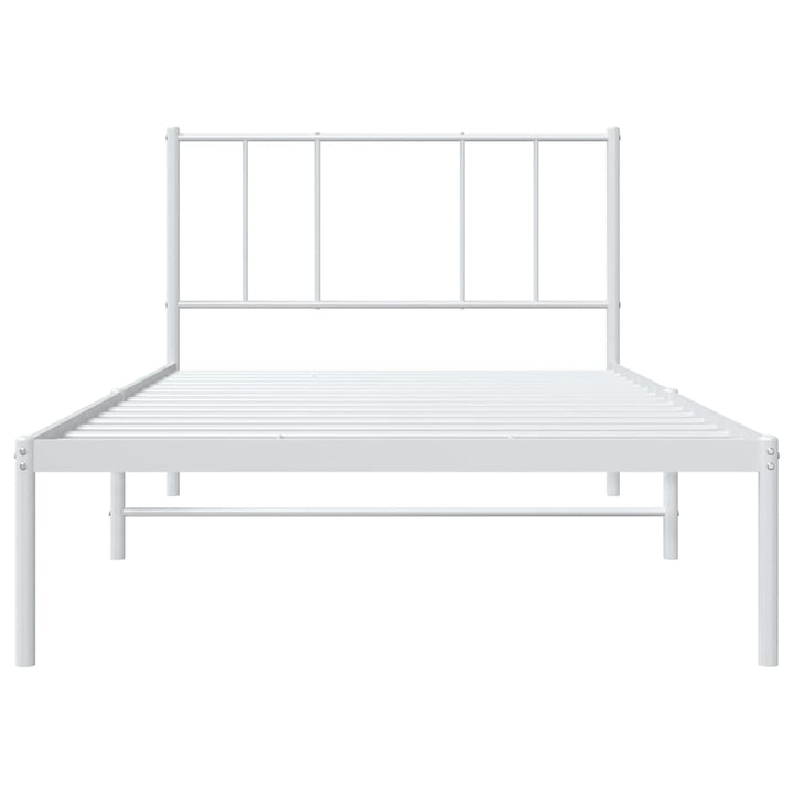 sengeramme med sengegavl 80x200 cm metal hvid
