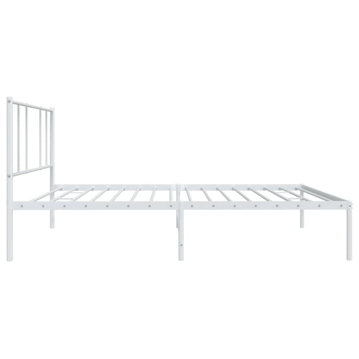 sengeramme med sengegavl 90x200 cm metal hvid
