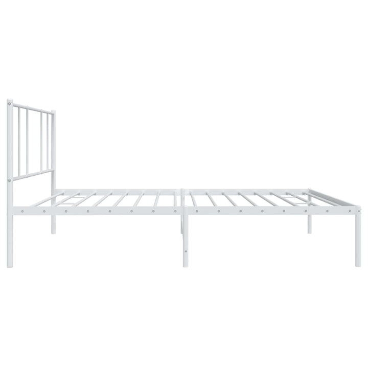 sengeramme med sengegavl 100x190 cm metal hvid