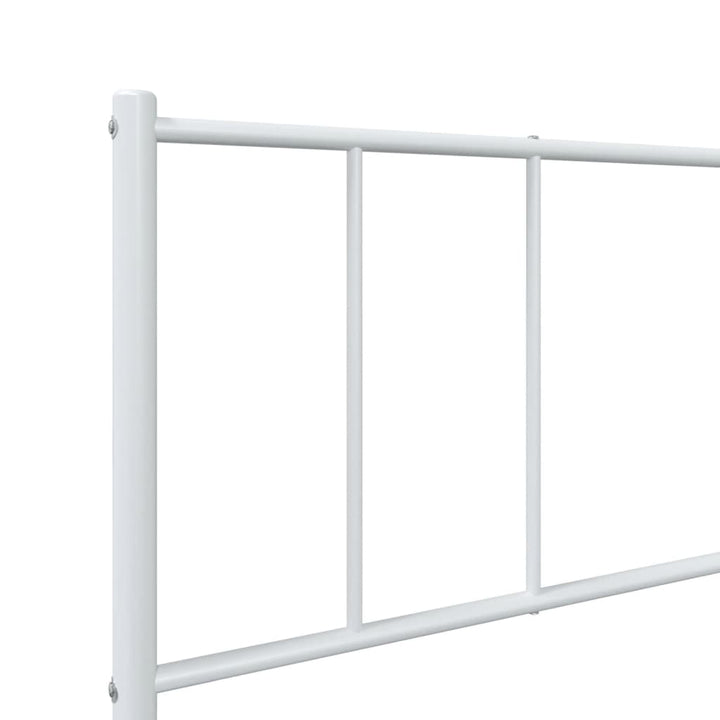 sengeramme med sengegavl 100x190 cm metal hvid