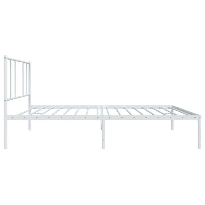 sengeramme med sengegavl 100x200 cm metal hvid