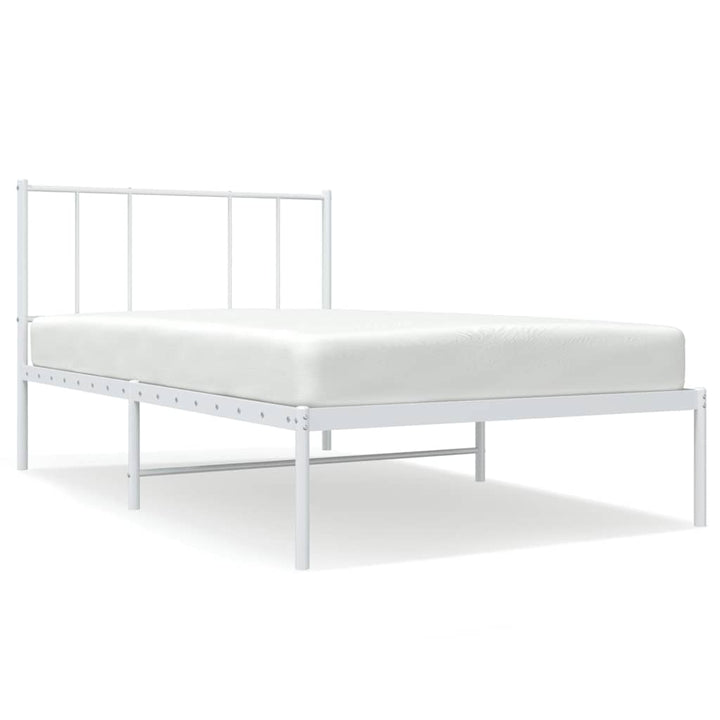 sengeramme med sengegavl 107x203 cm metal hvid