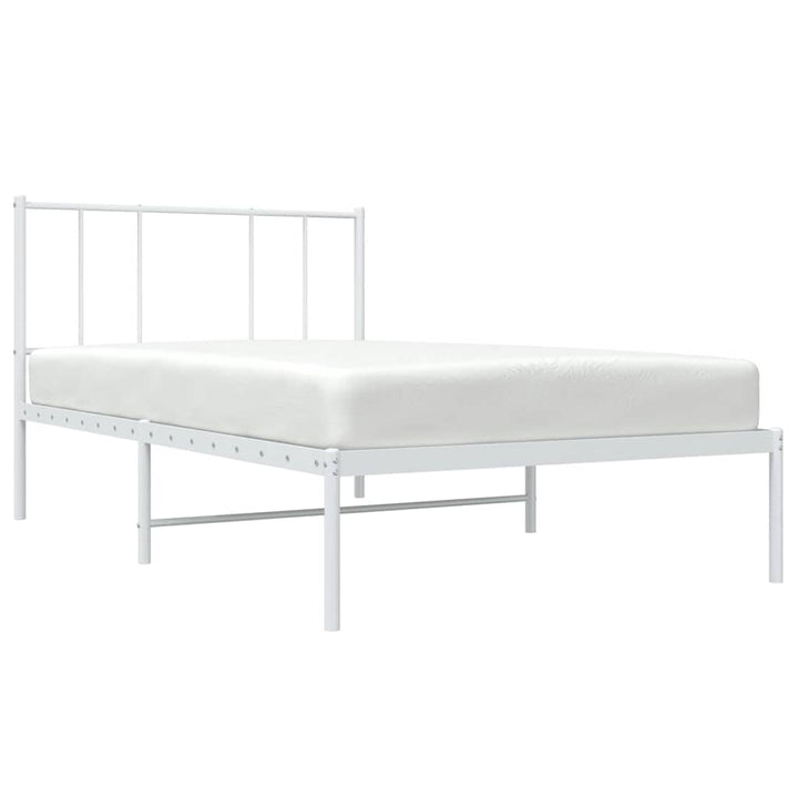 sengeramme med sengegavl 107x203 cm metal hvid