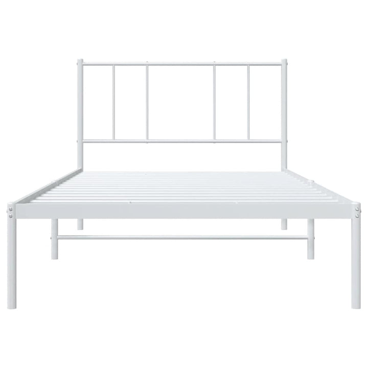 sengeramme med sengegavl 107x203 cm metal hvid