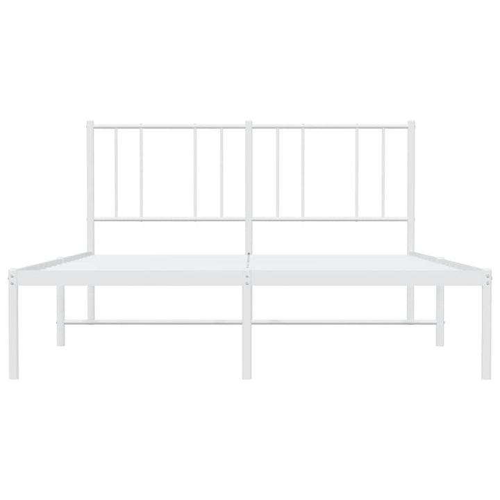sengeramme med sengegavl 120x200 cm metal hvid