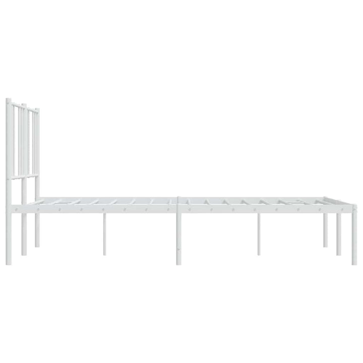 sengeramme med sengegavl 120x200 cm metal hvid