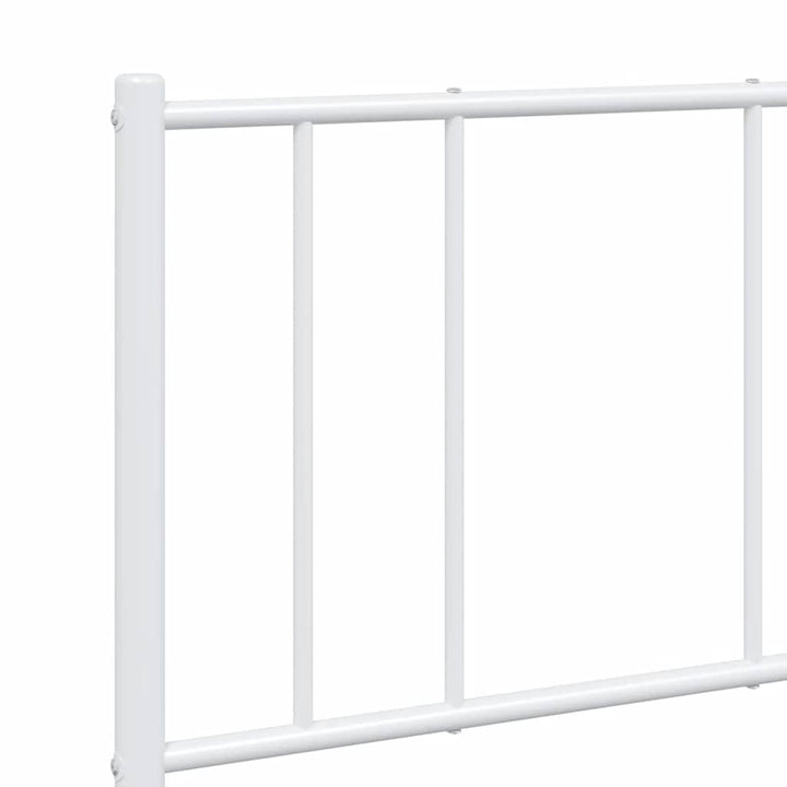 sengeramme med sengegavl 135x190 cm metal hvid