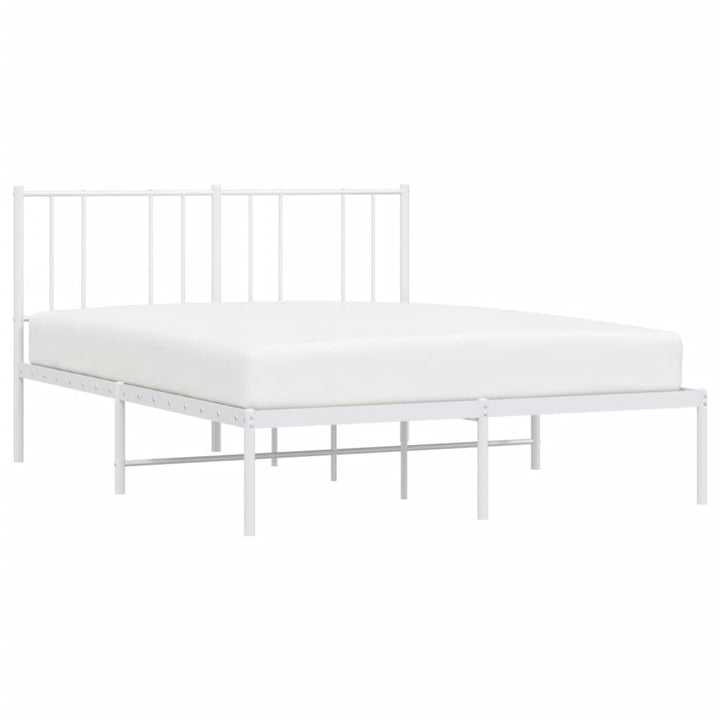 sengeramme med sengegavl 140x190 cm metal hvid