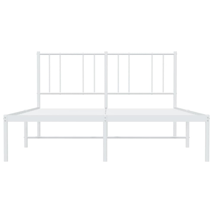 sengeramme med sengegavl 140x190 cm metal hvid