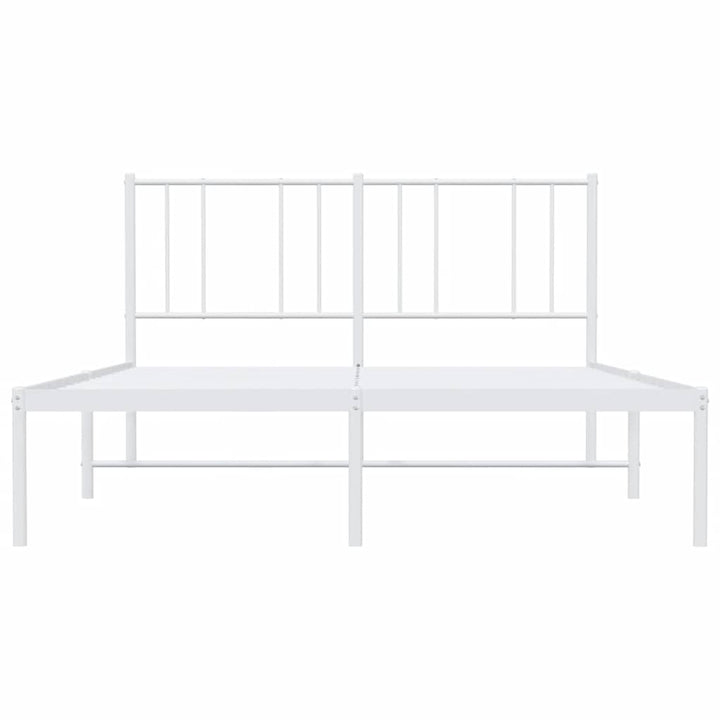 sengeramme med sengegavl 140x200 cm metal hvid