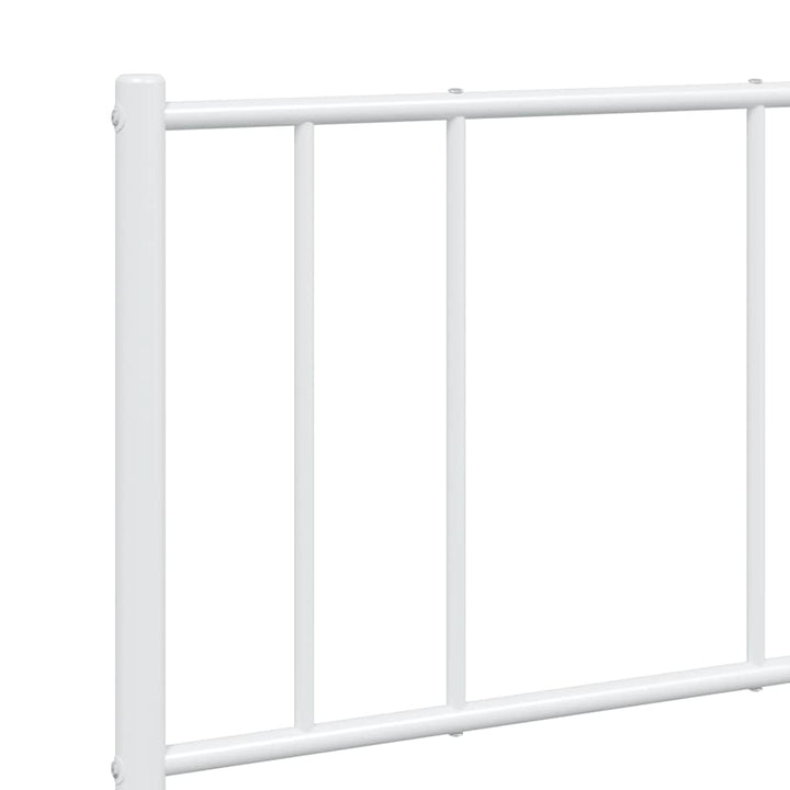 sengeramme med sengegavl 150x200 cm metal hvid