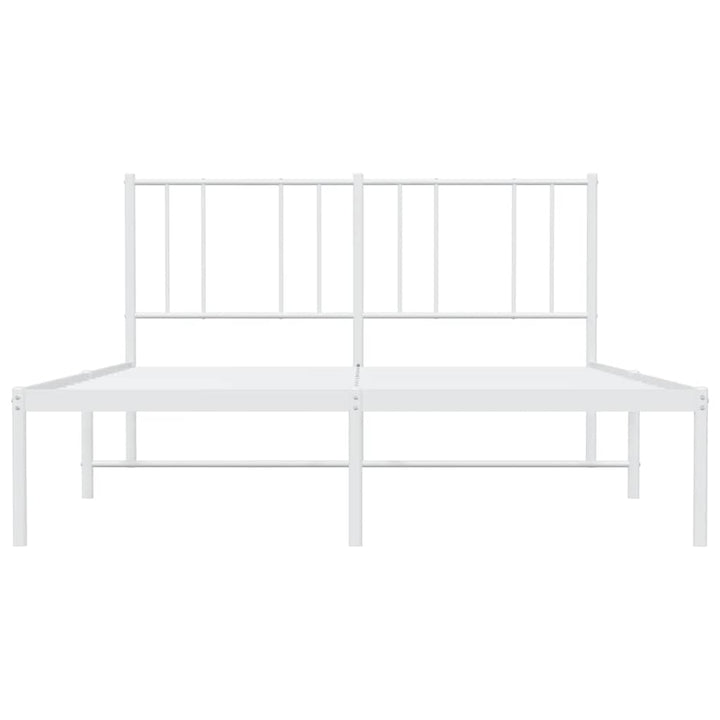sengeramme med sengegavl 160x200 cm metal hvid