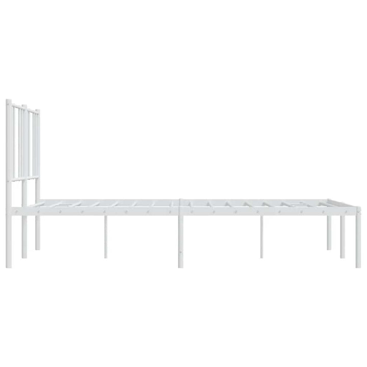 sengeramme med sengegavl 160x200 cm metal hvid