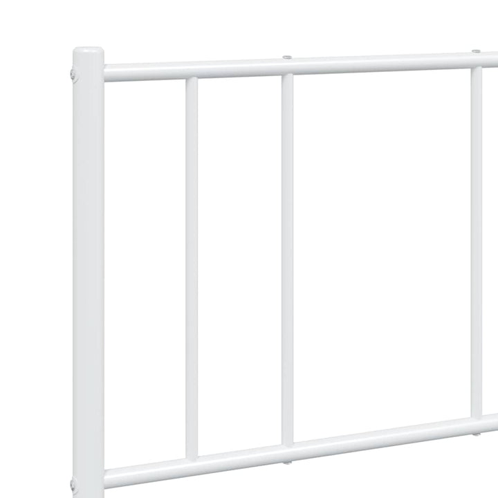 sengeramme med sengegavl 160x200 cm metal hvid