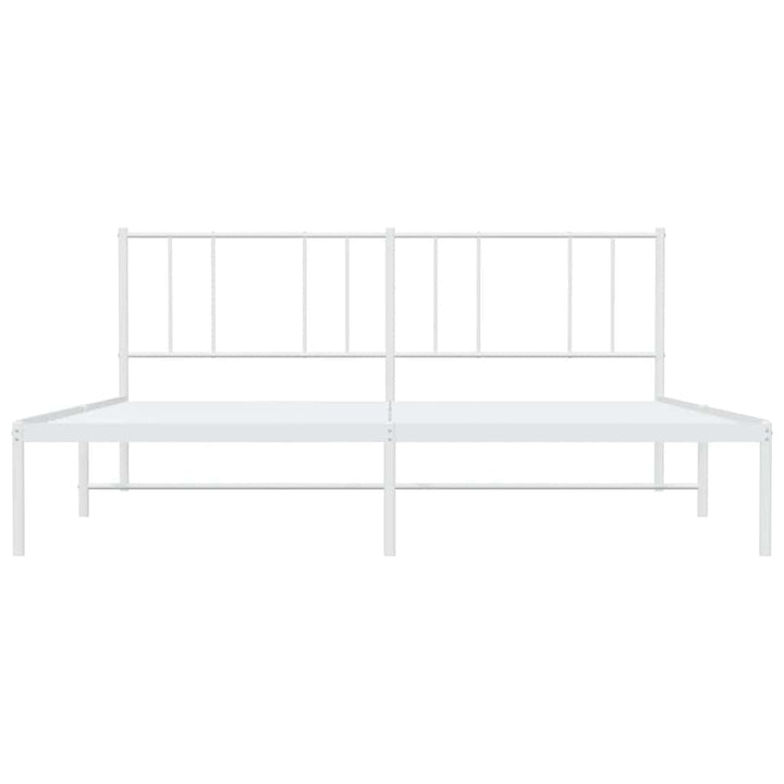 sengeramme med sengegavl 183x213 cm metal hvid