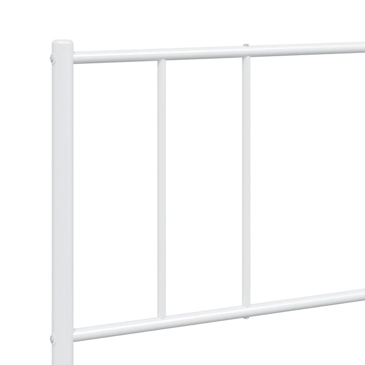 sengeramme med sengegavl 193x203 cm metal hvid