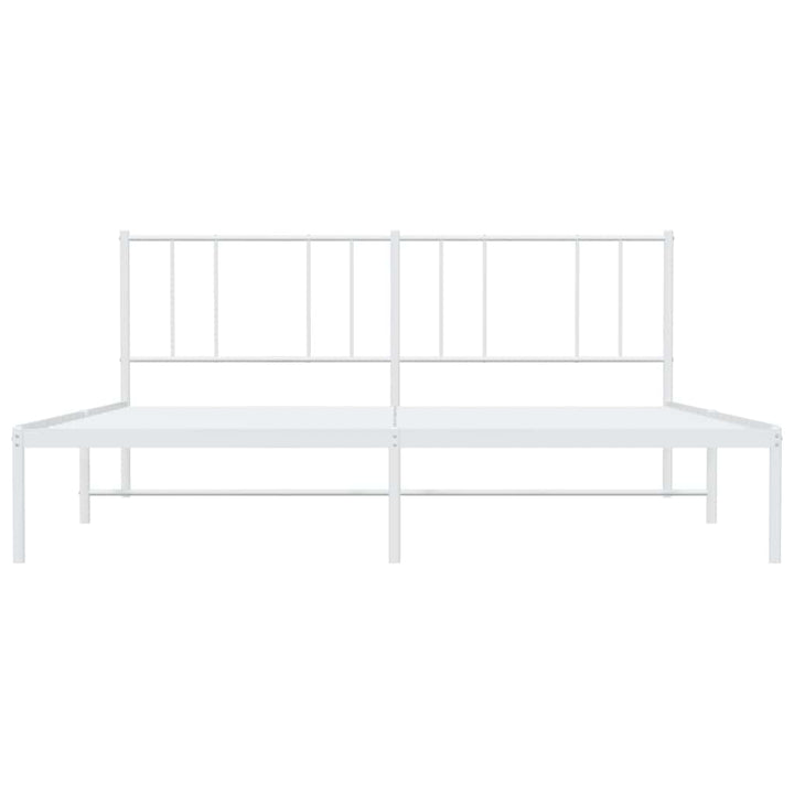 sengeramme med sengegavl 200x200 cm metal hvid