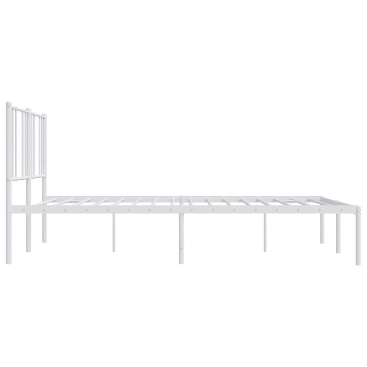 sengeramme med sengegavl 200x200 cm metal hvid