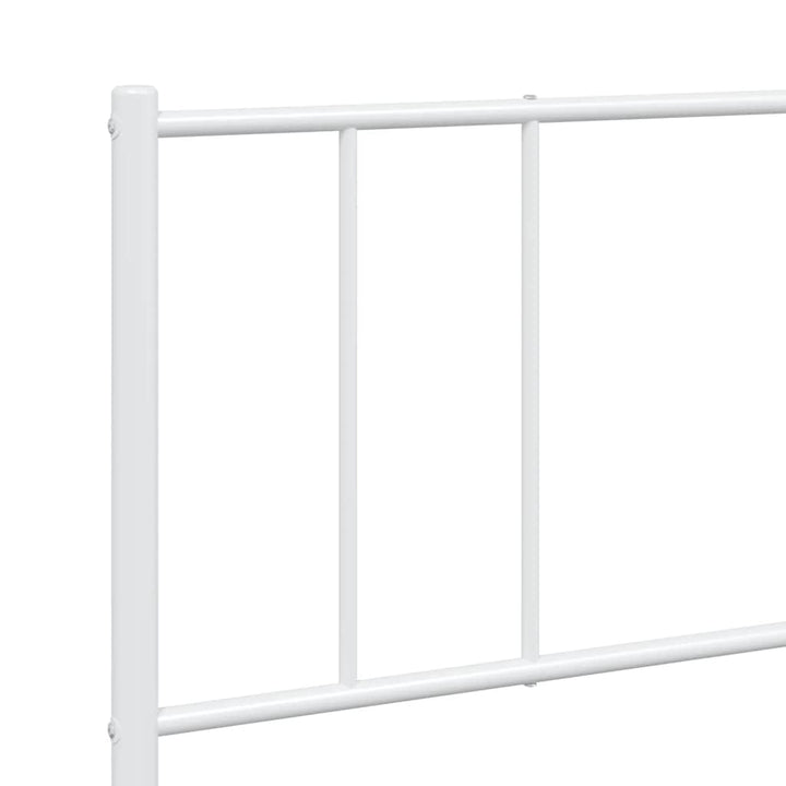 sengeramme med sengegavl 200x200 cm metal hvid