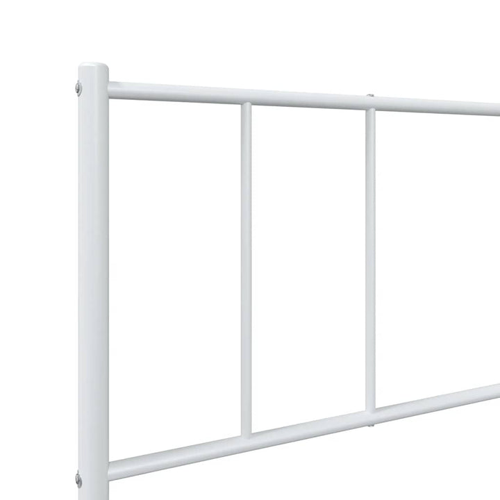 sengeramme med sengegavl og fodgærde 80x200 cm metal hvid