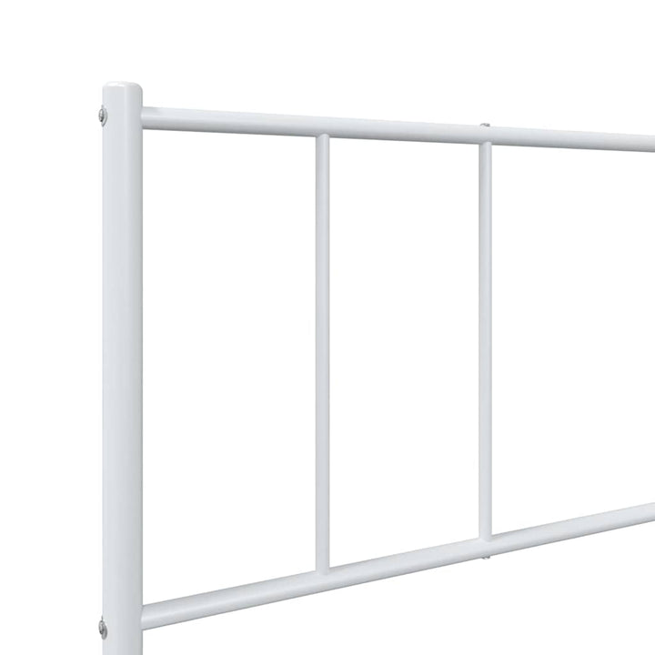 sengeramme med sengegavl og fodgærde 100x190 cm metal hvid