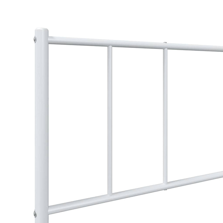 sengeramme med sengegavl og fodgærde 100x200 cm metal hvid