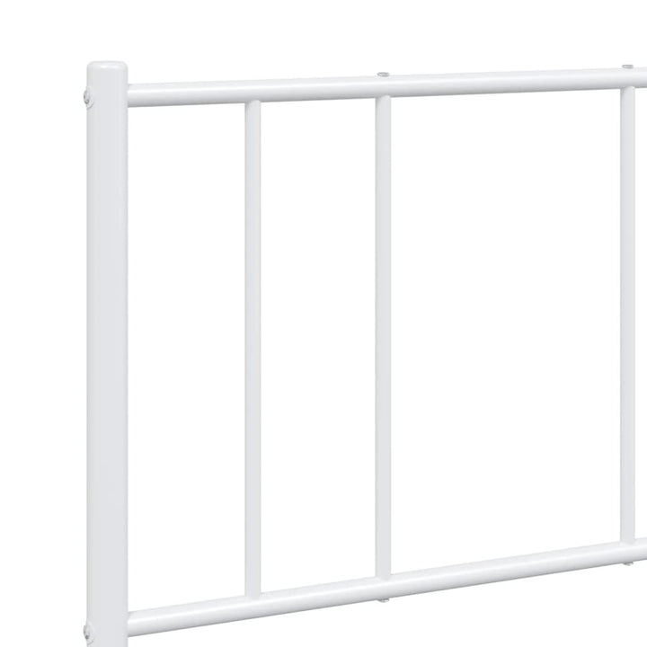 sengeramme med sengegavl og fodgærde 140x190 cm metal hvid