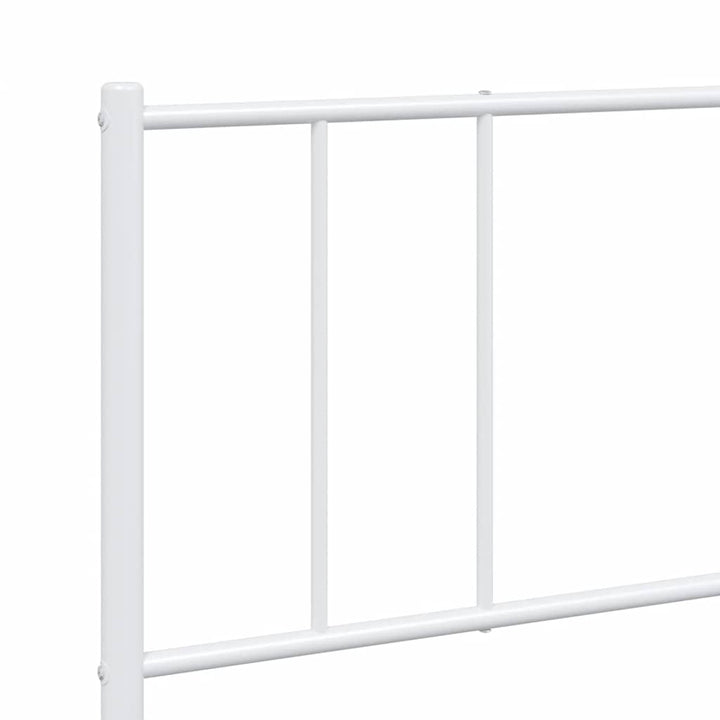 sengeramme med sengegavl og fodgærde 183x213 cm metal hvid