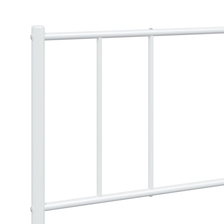 sengeramme med sengegavl og fodgærde 200x200 cm metal hvid