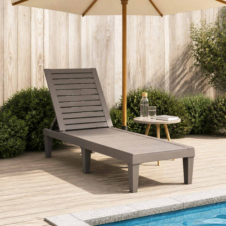 liggestol 155x58x83 cm polypropylen lysebrun