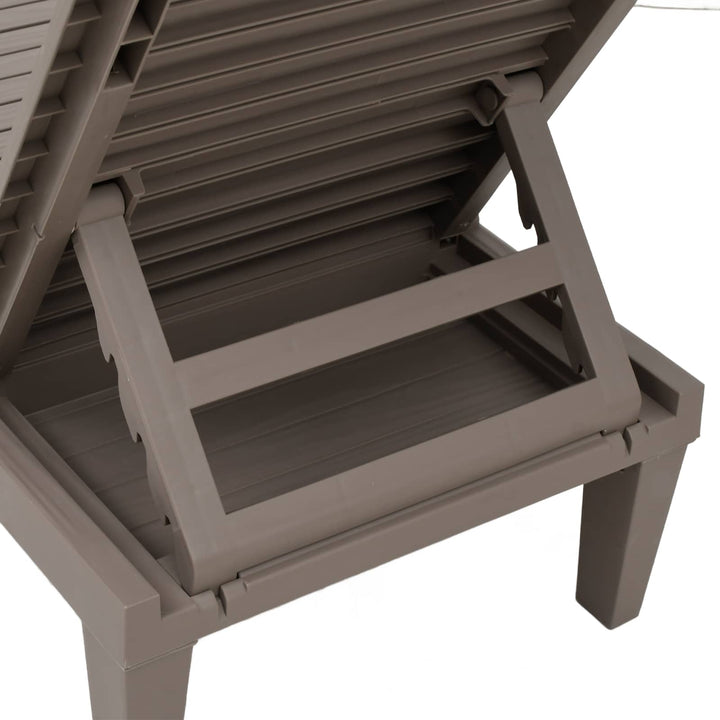 liggestol 155x58x83 cm polypropylen lysebrun
