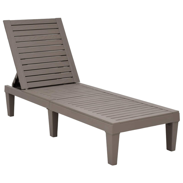 liggestol 155x58x83 cm polypropylen lysebrun