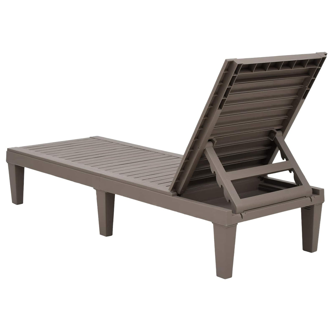 liggestol 155x58x83 cm polypropylen lysebrun