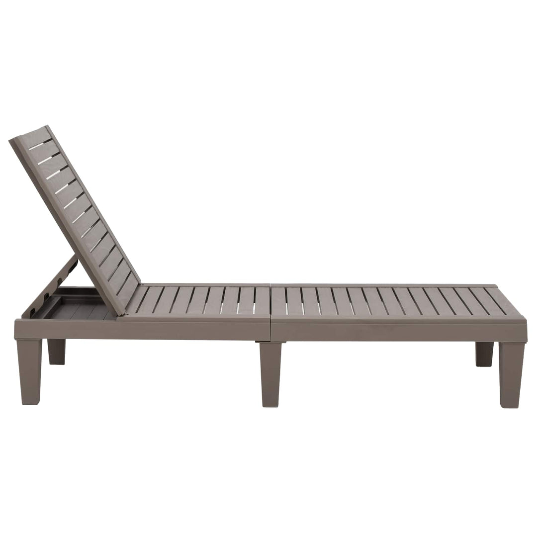 liggestol 155x58x83 cm polypropylen lysebrun